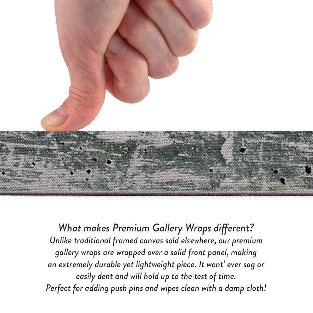 Foggy Autumn Lake View By The Window Canvas Wall Art