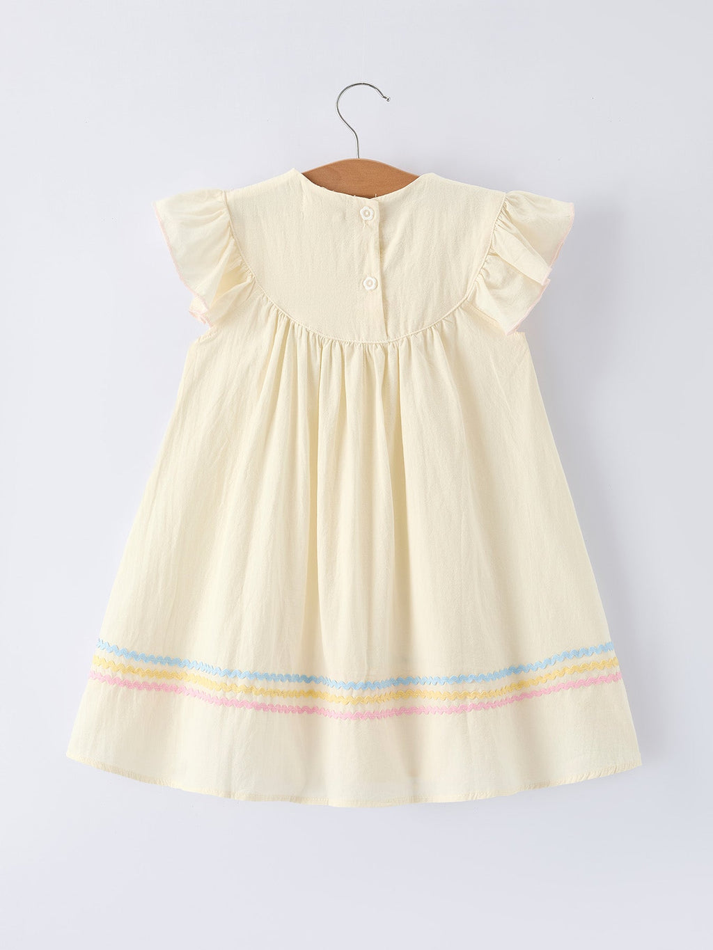 Rainbow Sailboat Embroidered Girls Dress