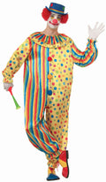 Spots the Clown Adult Polka Dot Striped Jumpsuit Size XL