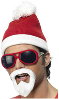 Gangsta Santa Accessory Costume Kit Beanie Hat Beard and Glasses Set