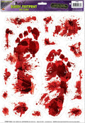 Bloody Footprints Peel 'N Place Halloween Decoration