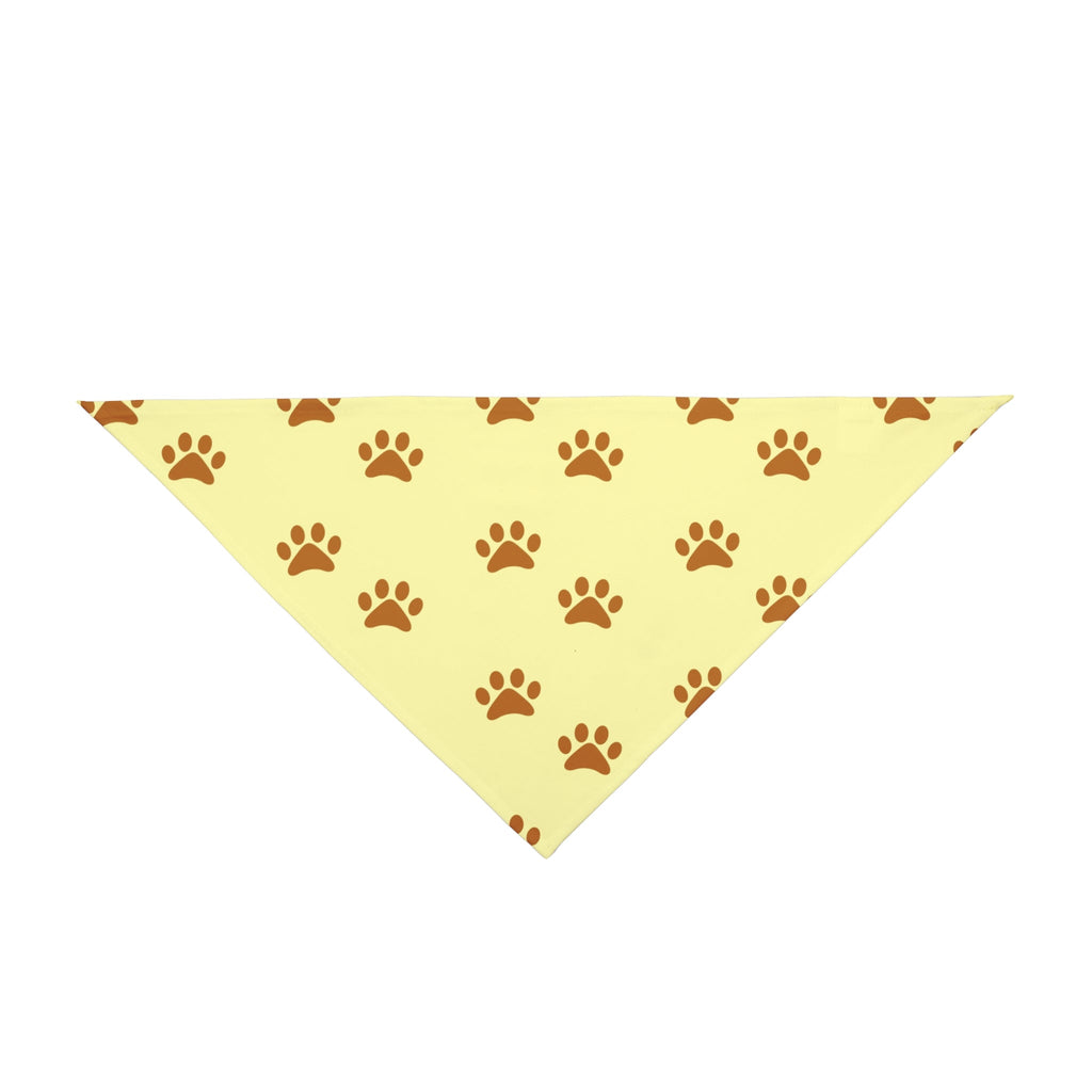 Golden Pawprints on Buttercream Sky - Pet Bandana Pet Zen