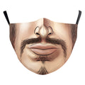 Wansheng Digital Printing Face Animal Tiger Ear Hanging Double-layer Mask