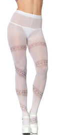 White Stitches Adult Pantyhose Party King