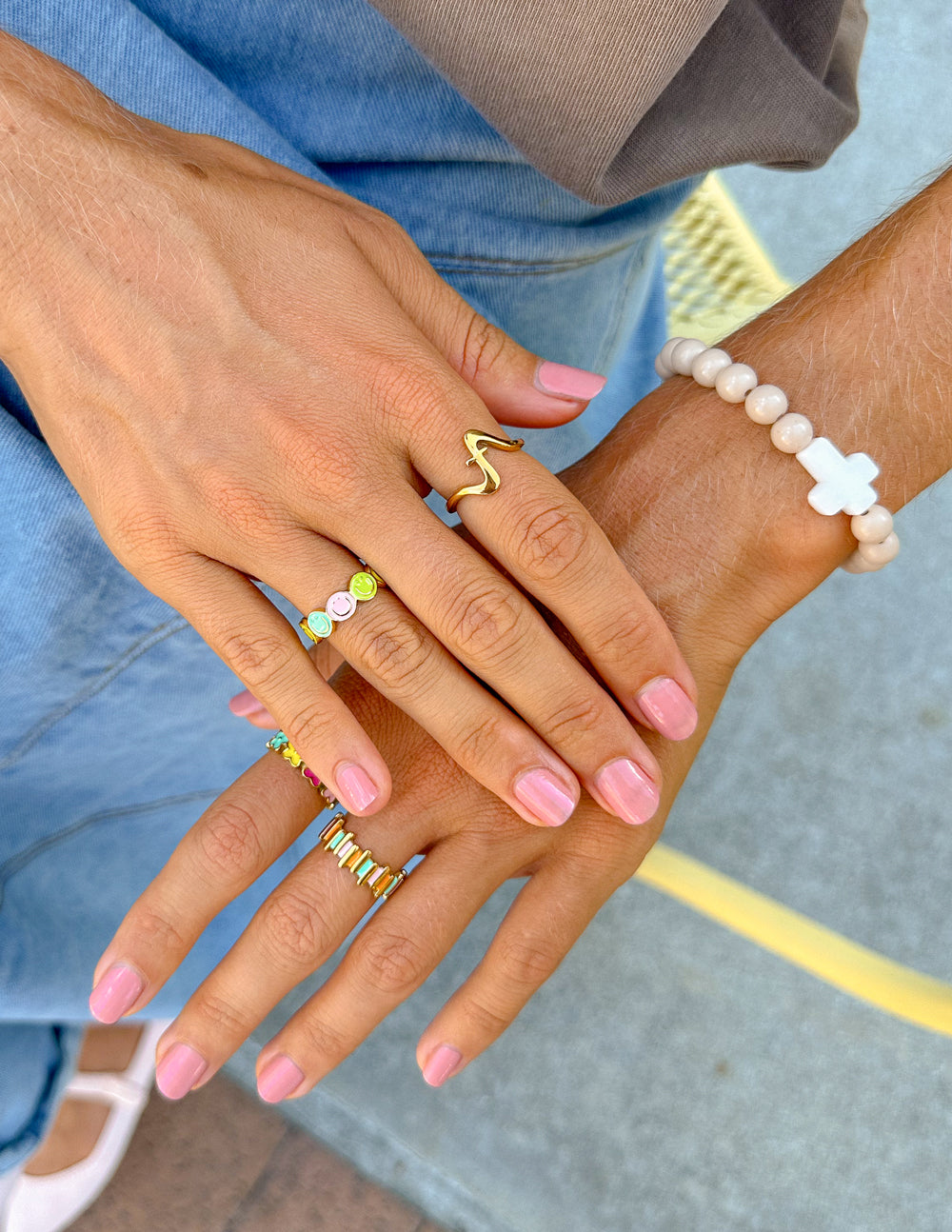 Wavy Cross Ring