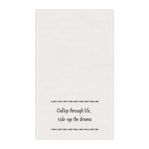 "Gallop through Life, side-eye the drama" Horse-tastic Tea/bar Towels with Inspiring Quotes, Kitchen Decor, Gift for Horse Lovers, Unique Home Accessories, Perfect for Housewarming