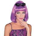 Purple Shoulder Length Bouffant Style Starlet Fashion Wig with Bangs
