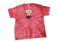 Red Elmo Face Tie Dye Tee Short Sleeve Shirt Large Unisex Adult