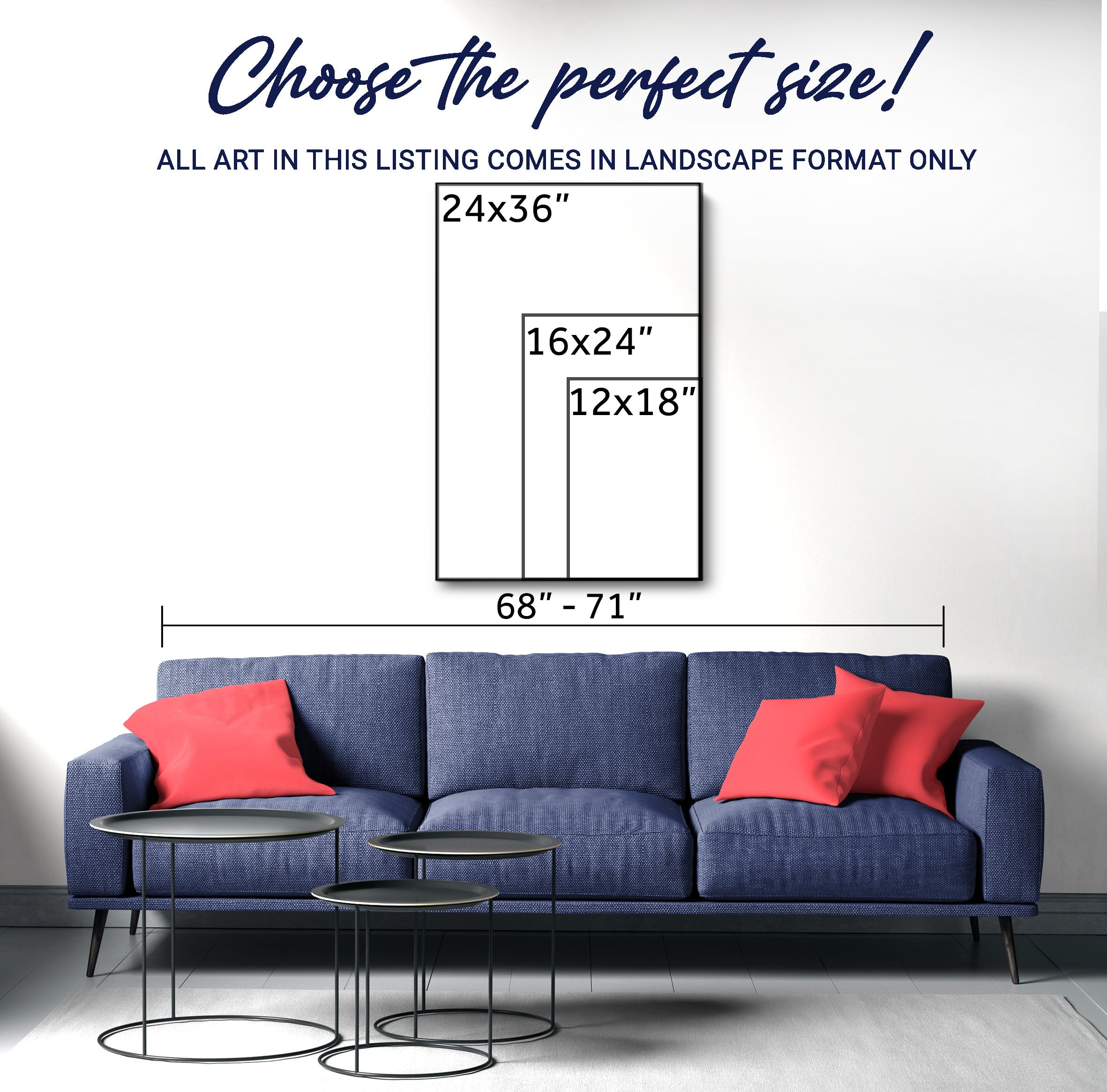 Abstract Mountain and River Landscape Wall Art II