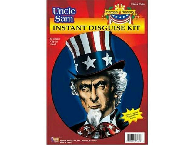 Uncle Sam Instant Disguise Hat and Beard 4th of July Patriotic Costume Kit