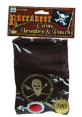 Buccaneer Coins Jewelry and Pouch Pirate Costume Accessory