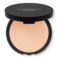 Skin-perfecting powder foundation compact, beige powder tone, black case