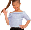 Forum Girl's 1950's White Fifties Sock Hop Costume Child Top Size Medium 8-10
