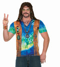 Men's Realistic Instant Male Hippie Sublimation T-Shirt Adult Size Medium