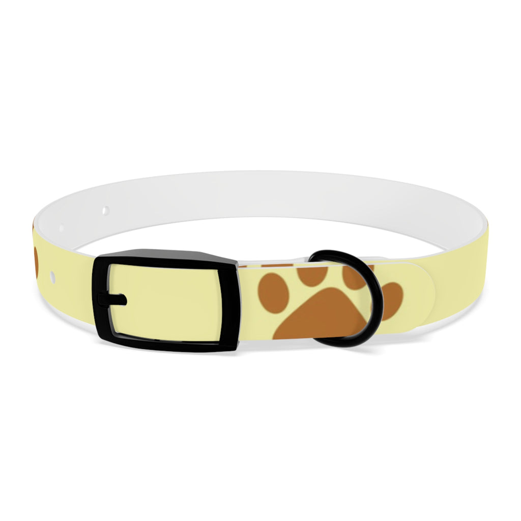 Golden Pawprints on Buttercream Sky - Pet Collar Pet Zen