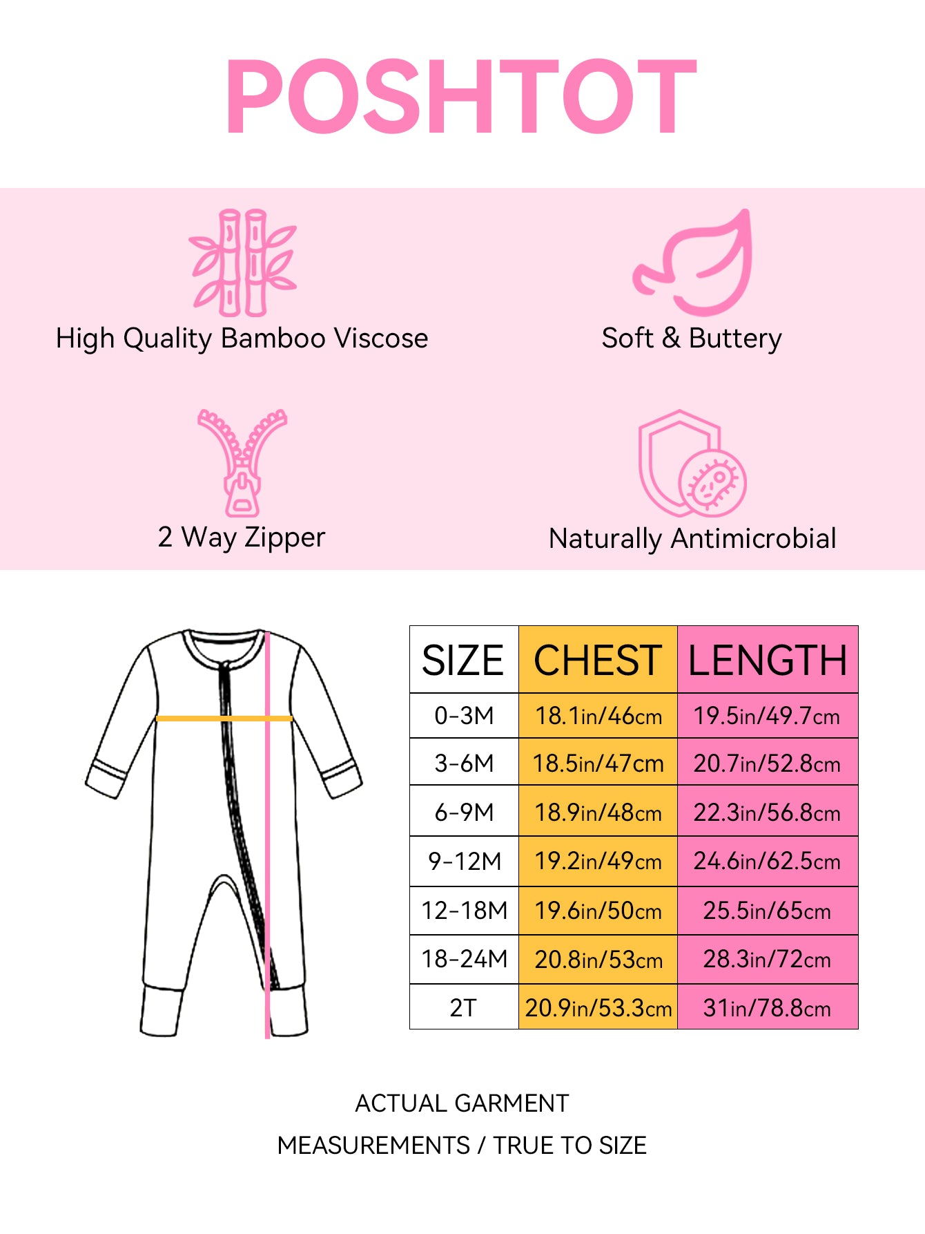 PoshTOT Sanrio Hello Kitty Bamboo Baby Convertible Zippy Romper