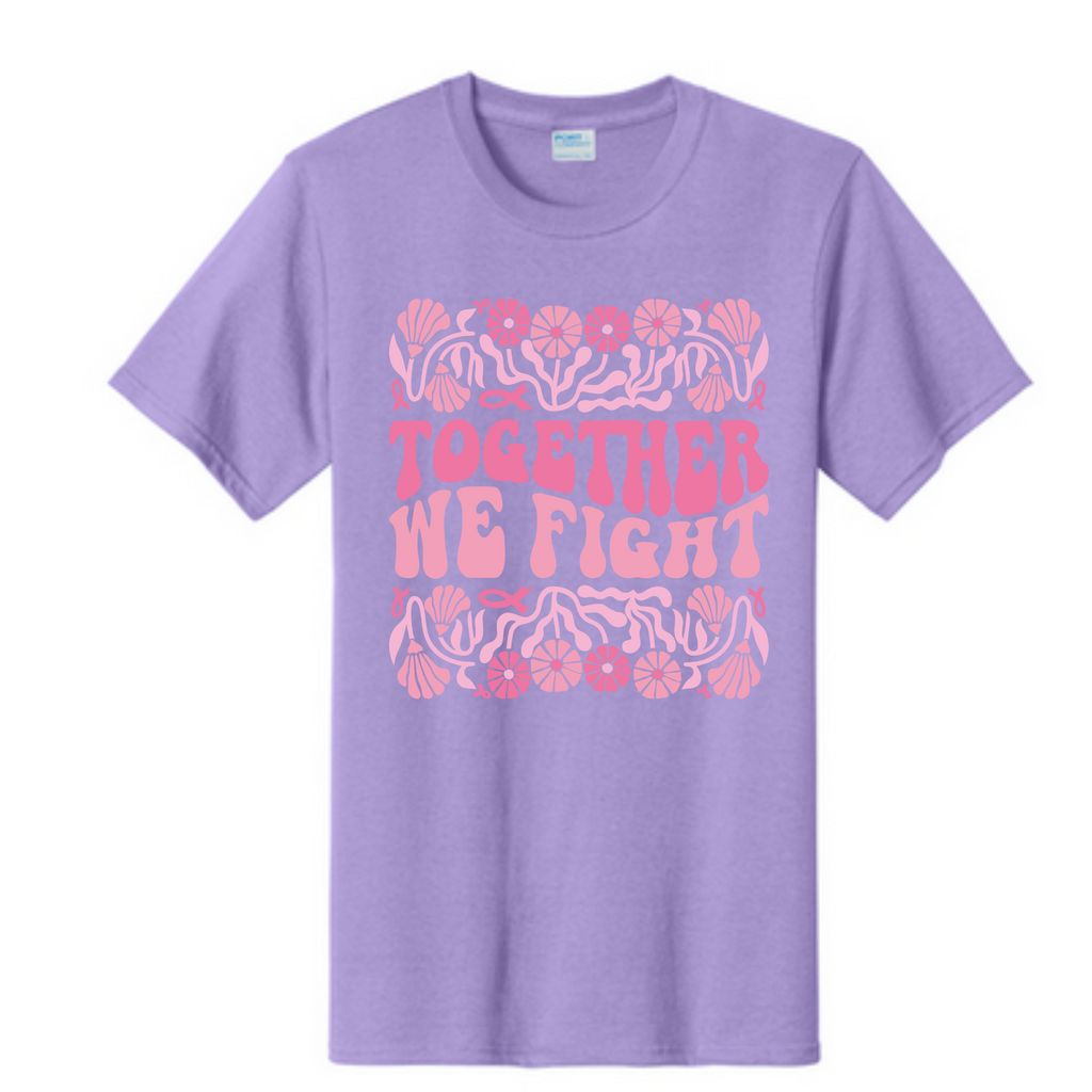 Together We Fight Breast Cancer Awareness Fundraiser Tshirt PC61 Port & Co™ Essential Tee PUBLIC