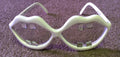 White Lips with Buck Teeth Gems Open Big Mouth Novelty Sunglasses Shades
