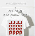 Red jeep sleeve prints DTF print
