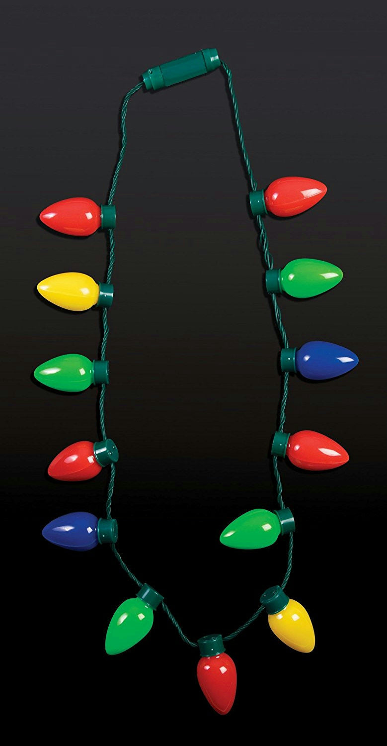 Retro Large Christmas C7 Bulb Necklace Light Up Flashing LED Lights Christmas
