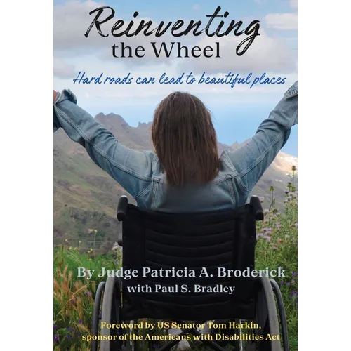 Hardcover book with cover art: person in wheelchair with arms raised and title text