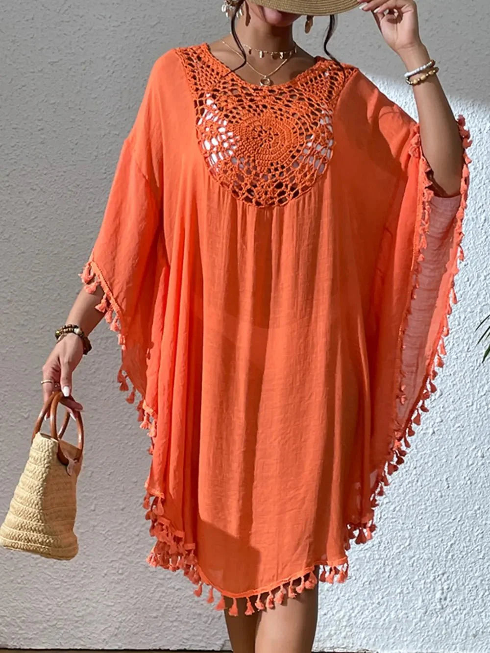 Tassel Cutout Cover-Up Dress for Effortless Summer Style