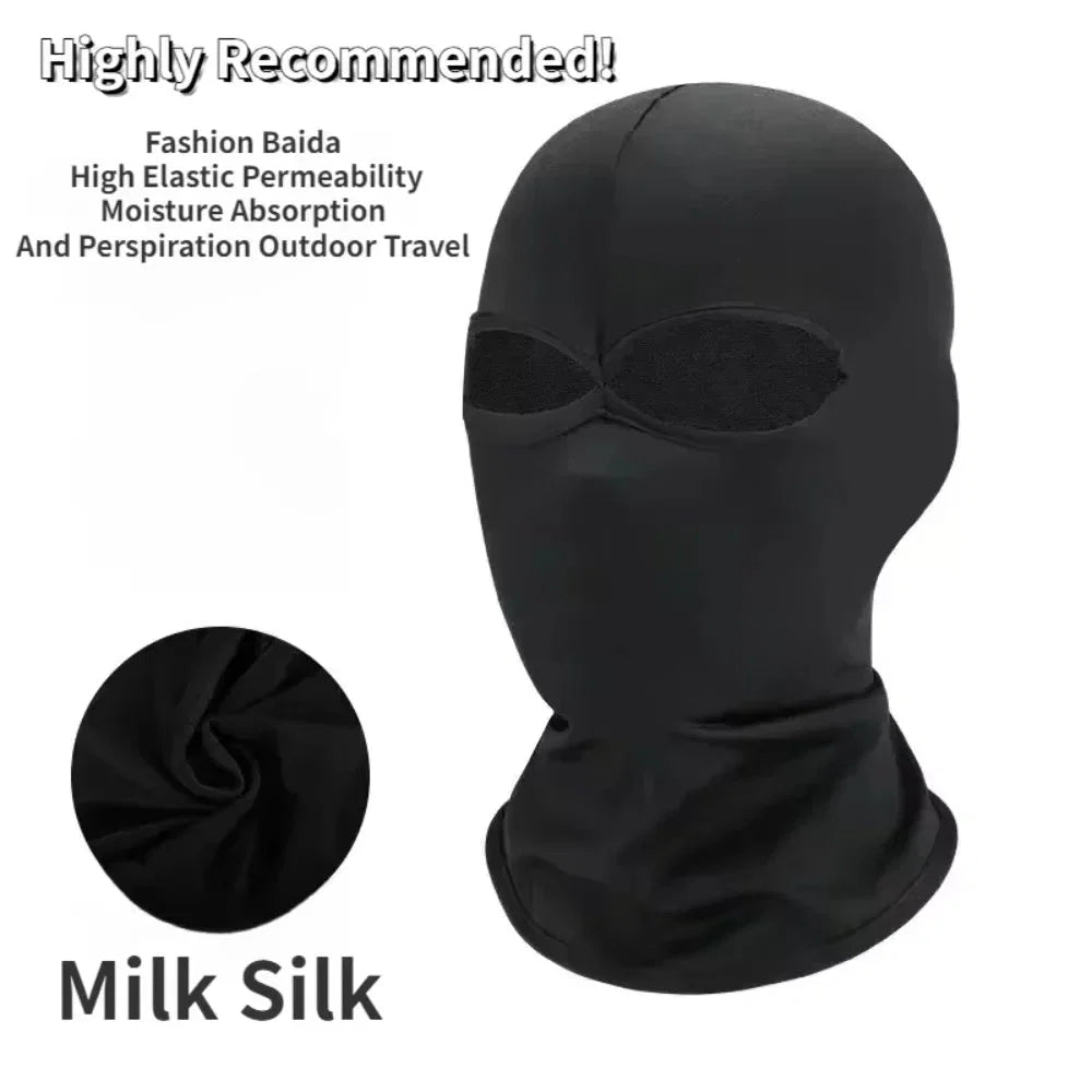 2pcs Black Cosplay Full Mask | Breathable Thin Hood for Halloween and Party Costumes