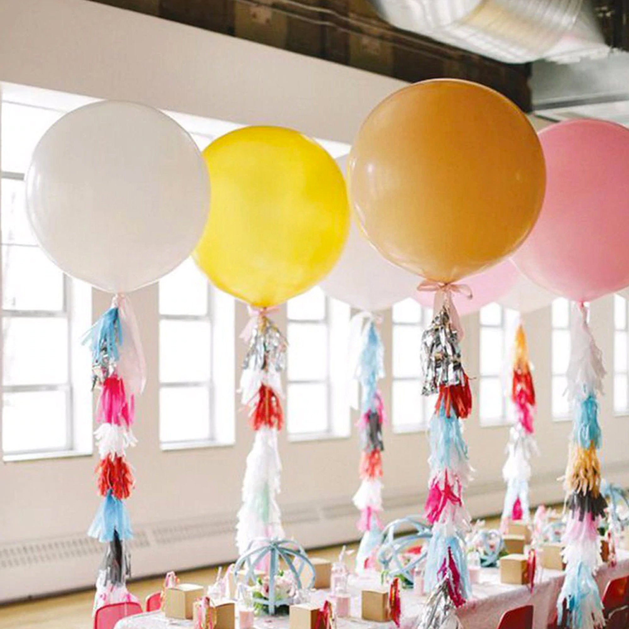 Giant 36" Latex Balloons – Pastels, Brights, Neutrals