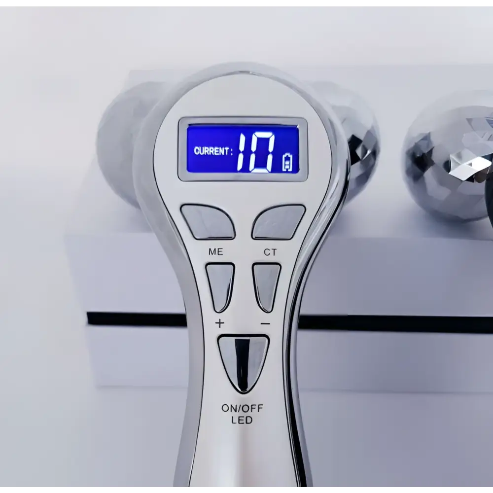 3-Head Silver Digital Firming Beauty Massager