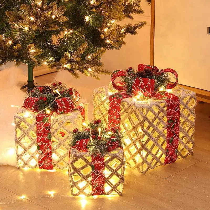 3 Piece Warm White LED Gift Box Set
