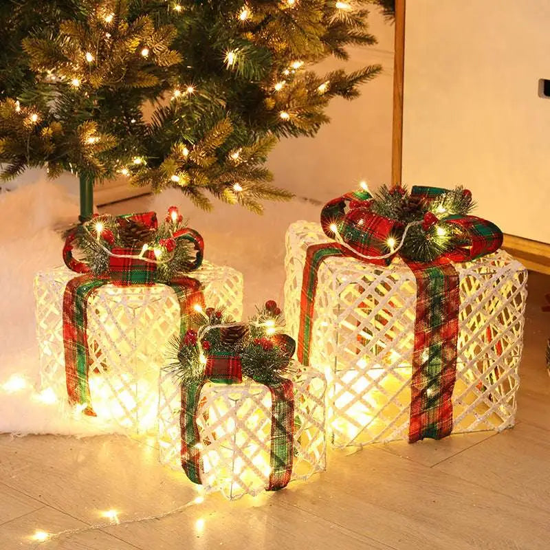 3 Piece Warm White LED Gift Box Set