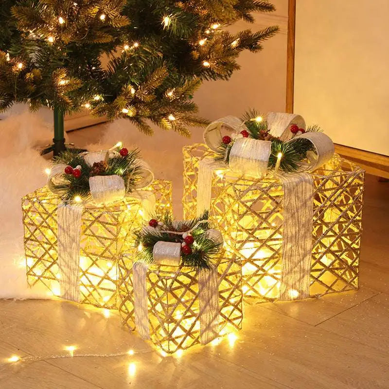 3 Piece Warm White LED Gift Box Set
