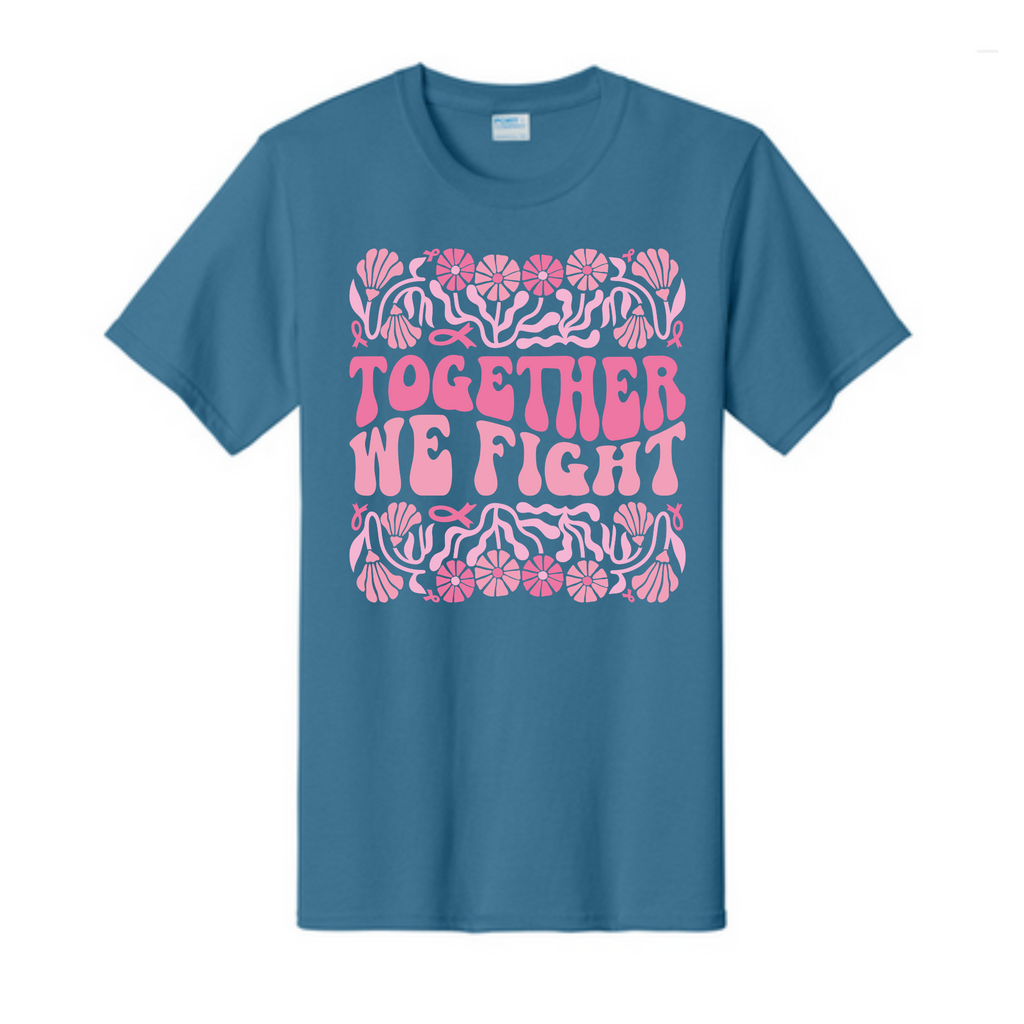 Together We Fight Breast Cancer Awareness Fundraiser Tshirt PC61 Port & Co™ Essential Tee PUBLIC