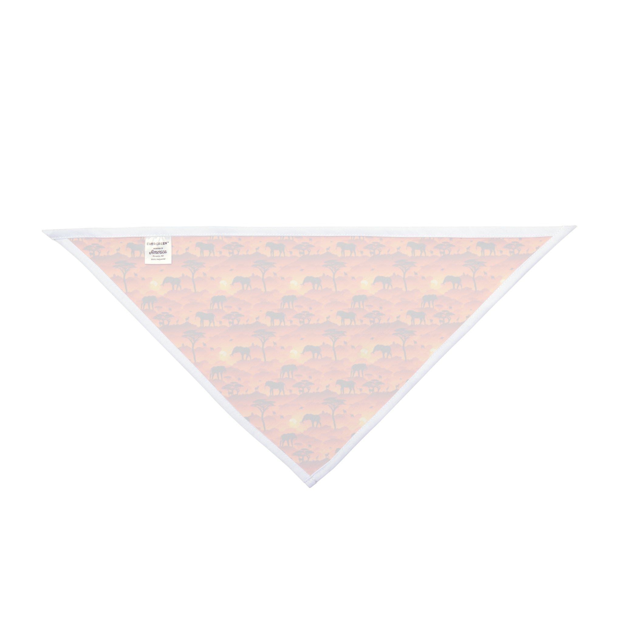 Savanna Sunset Tapestry: Elephants and Acacias in Endless Horizon - Pet Bandana Pet Zen