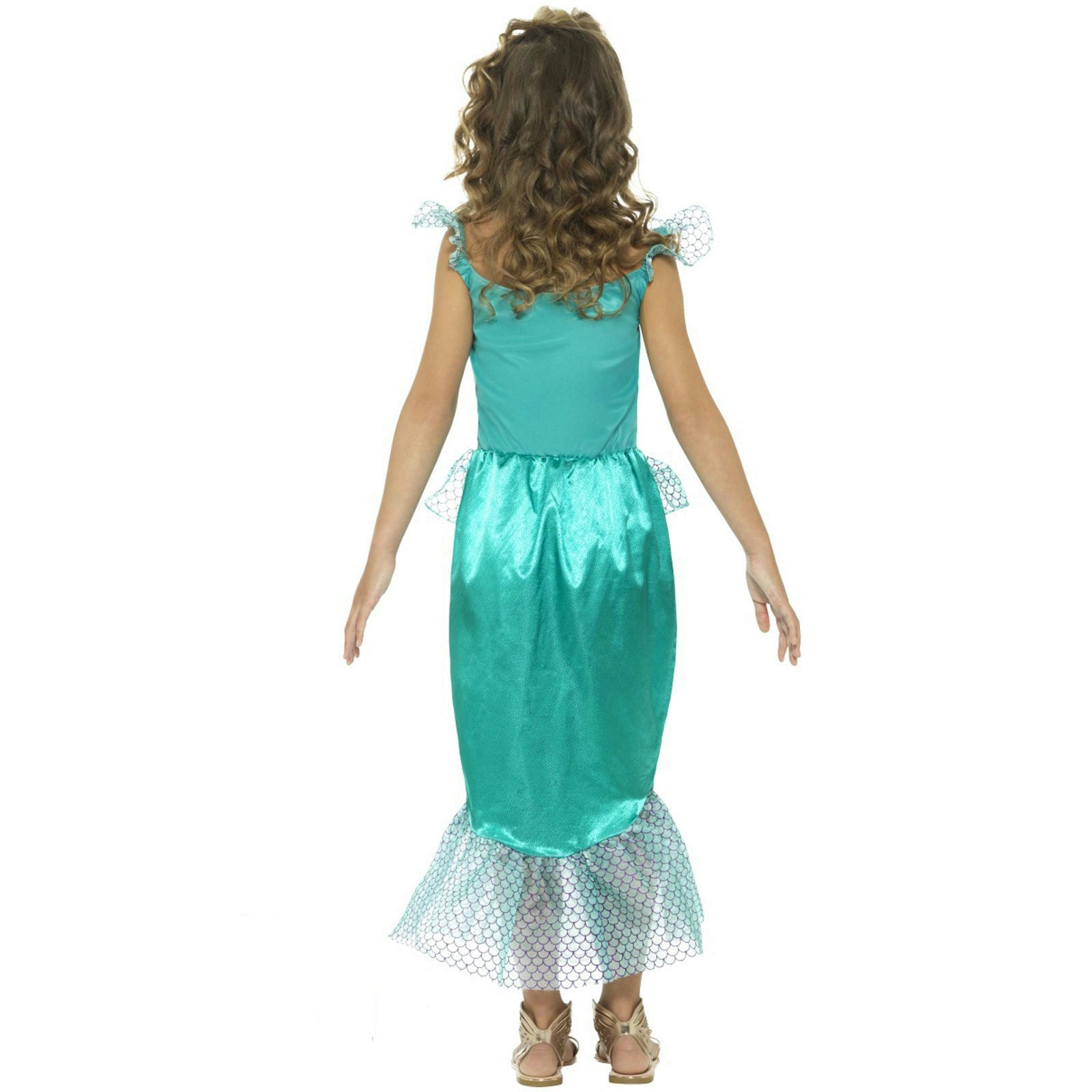 Smiffy's Girls Deluxe Little Mermaid Fairytale Fancy Dress Sz Large 10-12