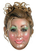 Transparent Young Woman Plastic Adult Mask