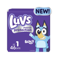 Luvs Platinum Protection Baby Diapers Bluey Size 1 (46 Count)