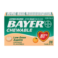 Bayer Chewable Low Dose Aspirin Orange Flavored 81mg (36ct)