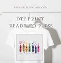 Cartoon Crayons DTF Transfer