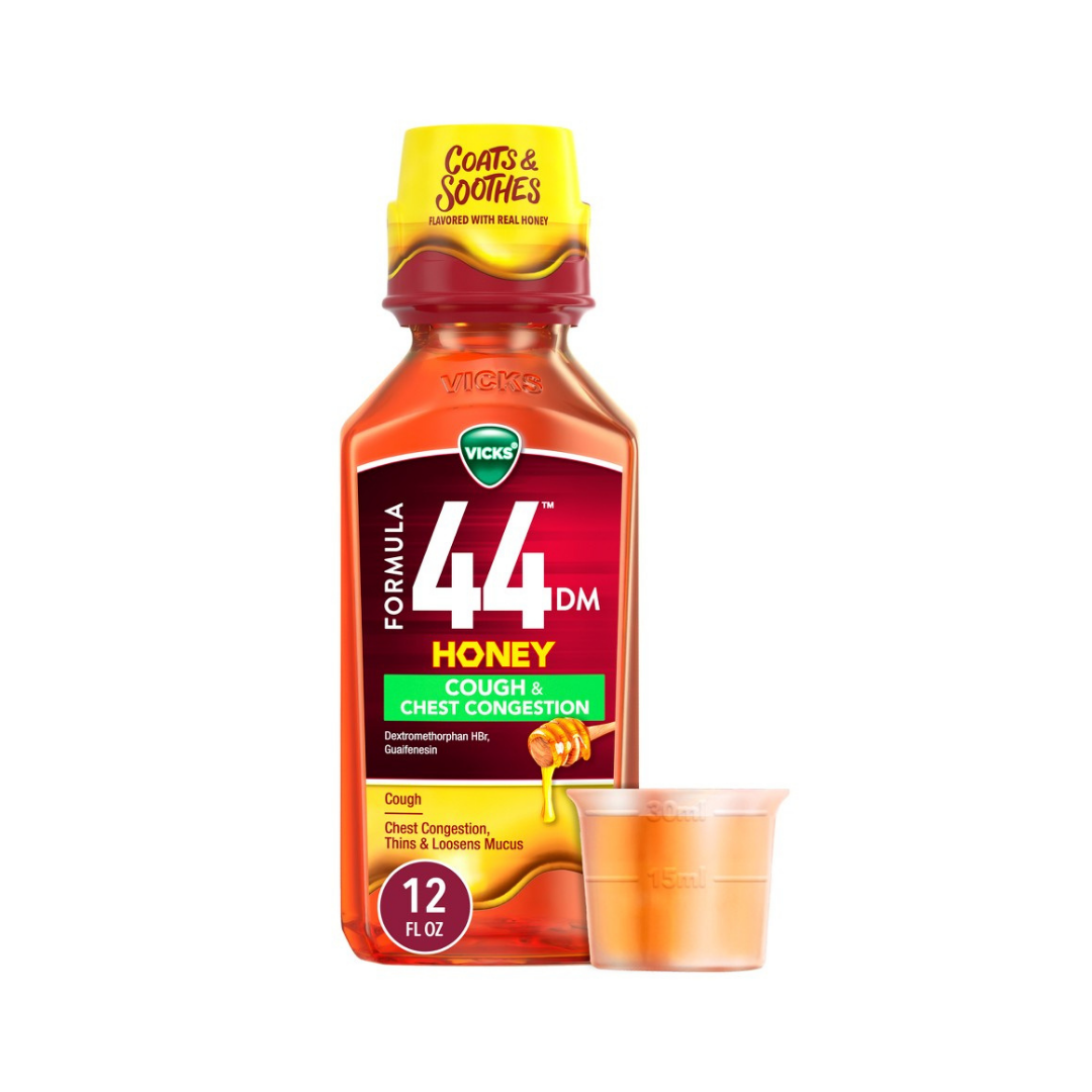 Vicks Formula 44 DM Honey Cough & Chest Congestion (12oz)