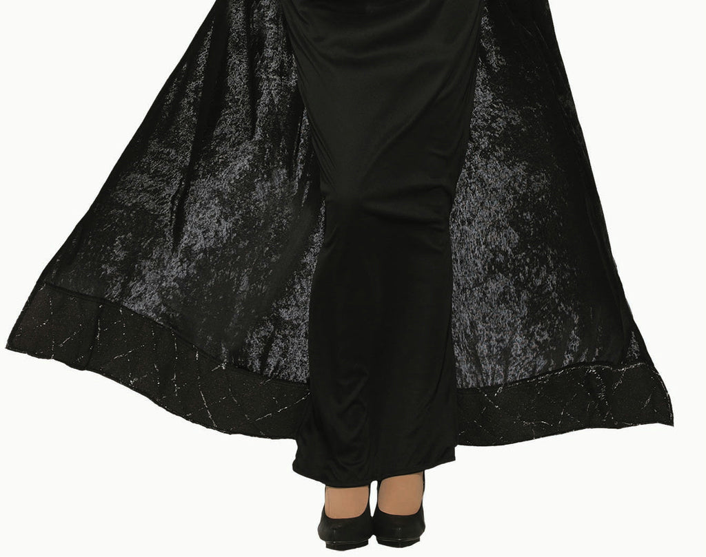 Royal Dark Queen Black Wicked Vampiress Dress Adult Costume