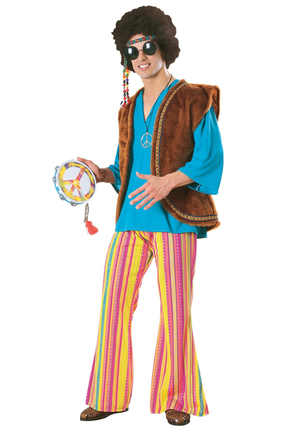70's Hippie John Woodstock Adult Costume STD