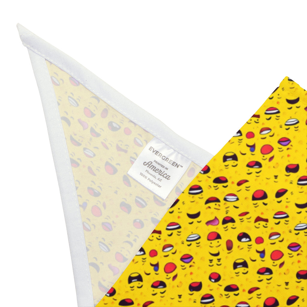 Endless Grins: A Sea of Laughing Faces - Pet Bandana Pet Zen