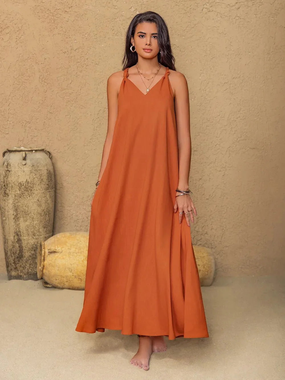 Maxi Twisted Back Dress Salty Season - Effortless Style and Comfort