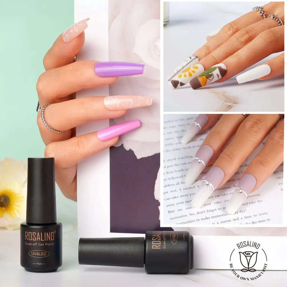 38 Piece Gel Polish Set with 35 Colors and Glossy Finish