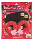 Valentine's Day 3 Piece Lovers Kit Sexy Red Handcuffs Blindfold DIce