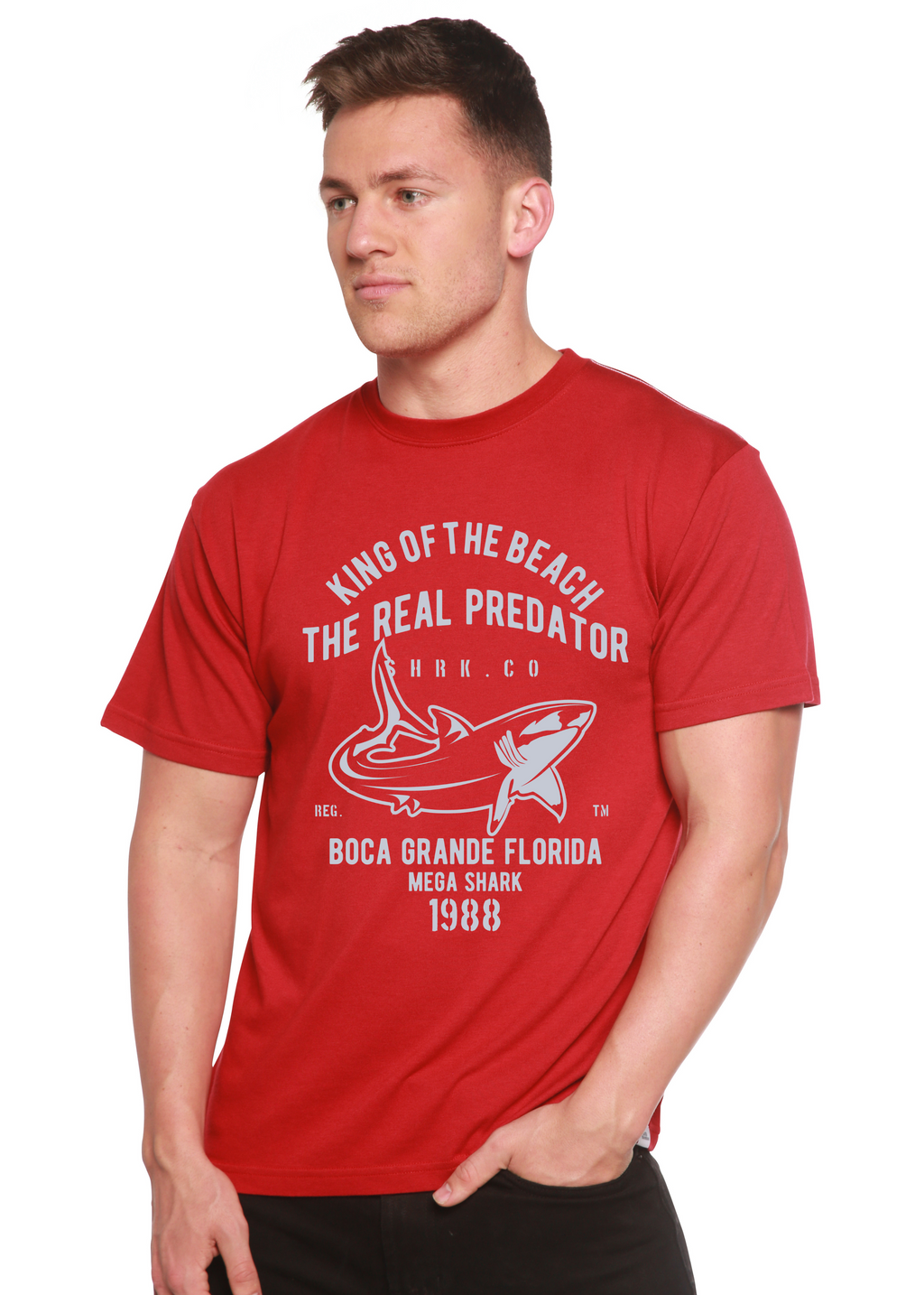 Shark Real Spun Bamboo® Men's Bamboo Viscose/Organic Cotton Short Sleeve Graphic T-Shirt