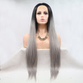 24" Long Straight Lace Front Wig