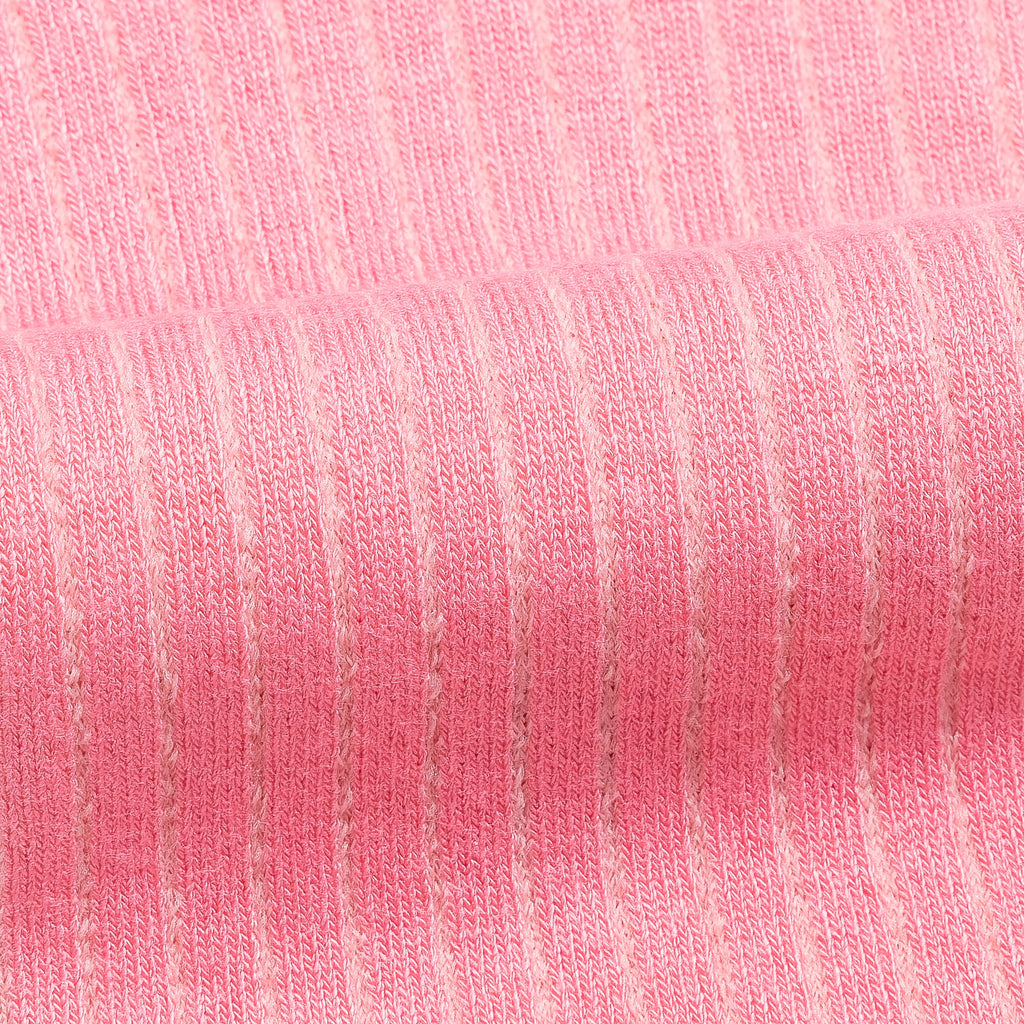 Bamboo dress socks in light pink rib knit fabric close-up