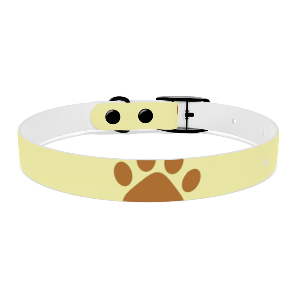 Golden Pawprints on Buttercream Sky - Pet Collar Pet Zen